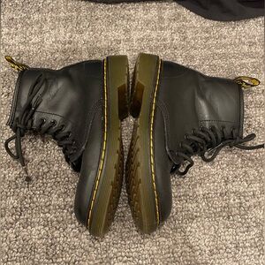Doc Martens Girl Black Zip up Lace Combat Boots Size 1 Condition